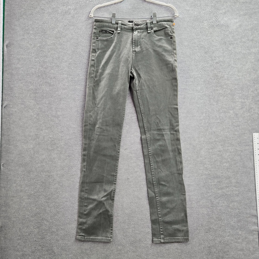 OBEY Men Jeans 30 Green‎ Straight Leg Stretch  Pockets Mid Rise 32 in Inseam